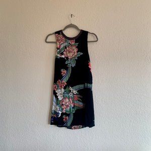 Black Floral Mini Dress